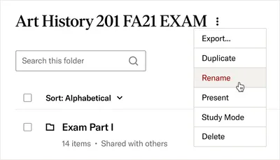 When grouping actions, you can utilize an ellipses icon button paired with a dropdown menu to display a list of actions
